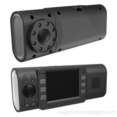 Dual Cameras HD 720p with 120 Degree DVR Recorder